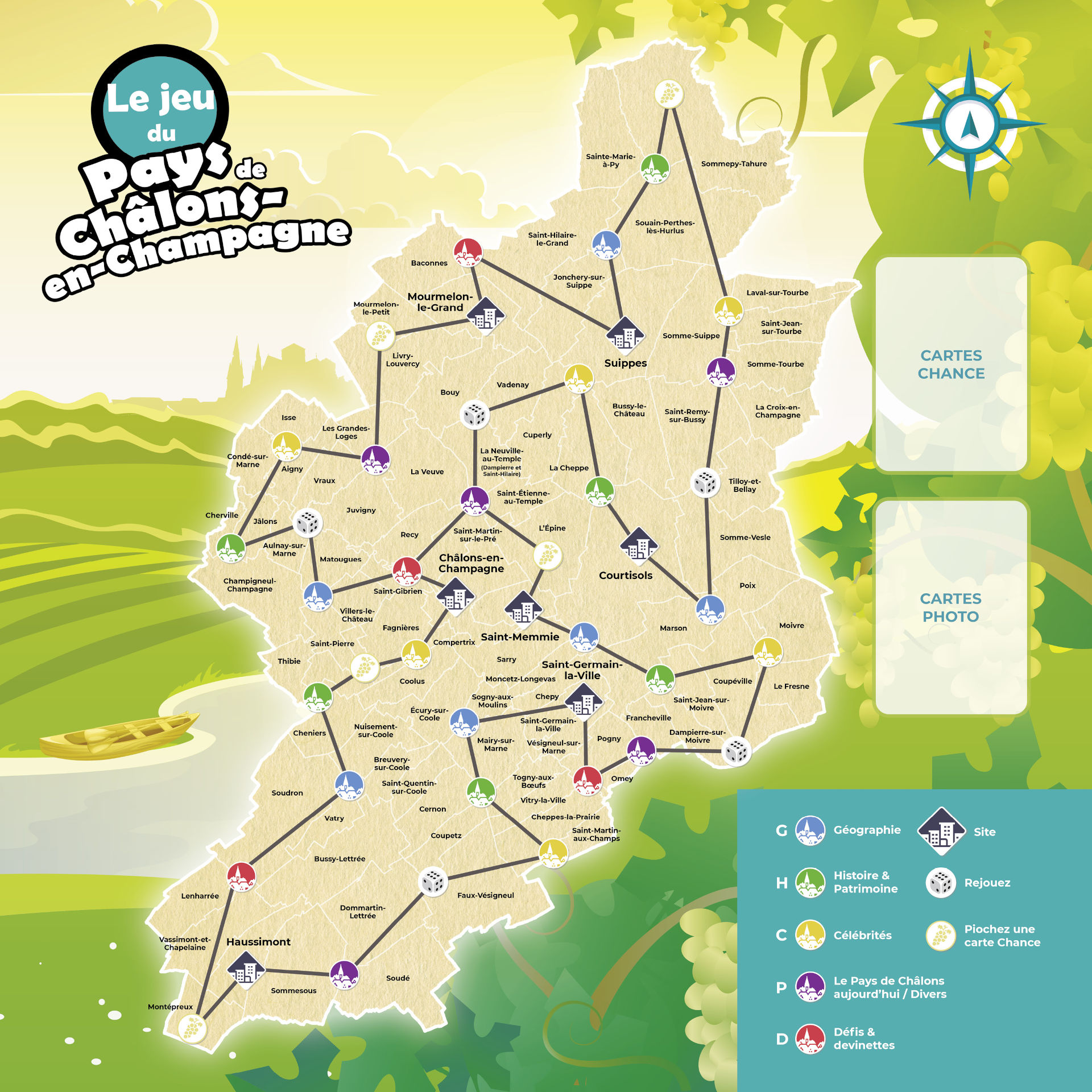 Plateau de jeu BORDIER - Pays de Châlons-en-Champagne